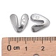 Perles coulissantes de lettre pour la fabrication de bracelet de montre X-ALRI-O012-V-NR-3