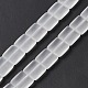 Transparent Frosted Glass Beads Strands FGLA-S001-01G-1