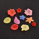 Прозрачные акриловые бусины разного цвета, матовые, цветок из бисера колпачки, диаметром около 9.5~62 мм , толстый 4~24 мм , отверстие : 1~5 мм