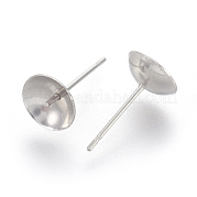 Фурнитура для сережек-гвоздиков из нержавеющей стали STAS-F186-02P-8mm