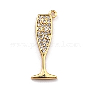 Латунные микропаве прозрачные подвески с фианитом KK-M222-08G