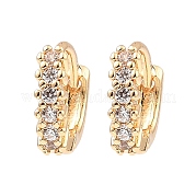 Серьги-кольца из латуни с микропаве из кубического циркония EJEW-D078-44KCG