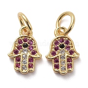 Латунные микро-паве красочные кубические циркониевые подвески KK-I658-19G