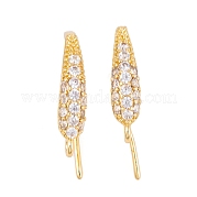 Стойки обшивки латунь кубический цирконий серьги крючки KK-S374-05G-08