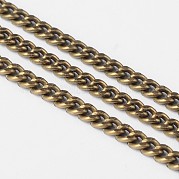 Железные кубинские звенья цепи CH-R013-4.5x3mm-AB-NF