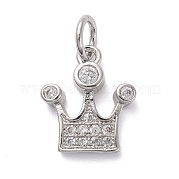 Латунные микропаве прозрачные кубические циркониевые подвески KK-I658-17P