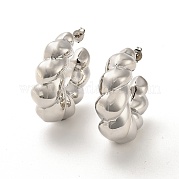 Серьги-гвоздики из латуни с реечным покрытием EJEW-M240-11P