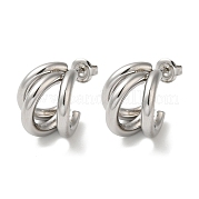 Серьги-гвоздики из нержавеющей стали 304 EJEW-Z026-16P