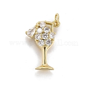 Латунные микро проложить кубического циркония подвески KK-F899-04A-G