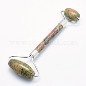Натуральный массажер для лица из латуни unakite MRMJ-G009-14P