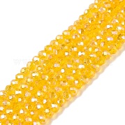 Стеклянные бусины с гальваническим покрытием  EGLA-A044-T2mm-B05