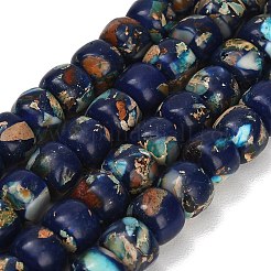 Brins de perles de jaspe impérial synthétique teint&nbsp;GG-CBAA20A-03E