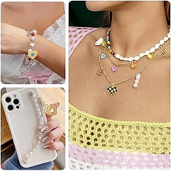 4 pièces 4 couleurs placage en laiton pendentifs en émail&nbsp;FIND-YW0012-11