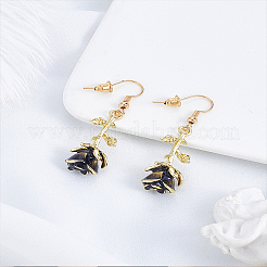 1 paire de boucles d'oreilles pendantes en alliage émaillé&nbsp;EJEW-LP0007-108A