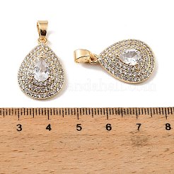 Pendentifs en laiton et zircone cubique transparent&nbsp;KK-G558-01G