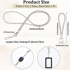 2 stücke 2 arten zink-legierung harz universal handy gurt crossbody neck strap telefon charme&nbsp;AJEW-CP0008-93A