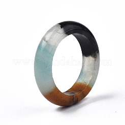 Natürlicher und synthetischer gemischter Stein-Ring mit glattem Band für Damen&nbsp;G-N0326-99