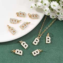 Pendentifs en laiton Shegrace avec micro-pavé de zircone cubique transparente&nbsp;XGRQ29352-394G-B