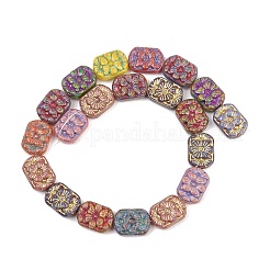 Perles en verre peintes&nbsp;GLAA-F133-07F