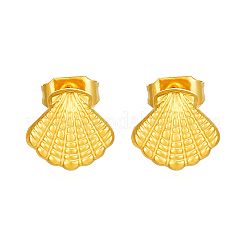 Pendientes sencillos de acero inoxidable 304 con forma de concha&nbsp;GR0660