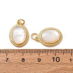 Anhänger aus Messing und naturweißen Muscheln&nbsp;SH-CBA2F11-19B-G