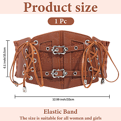 La boucle en polyester et alliage PU desserre les ceintures à chaîne&nbsp;AJEW-WH20060-19A