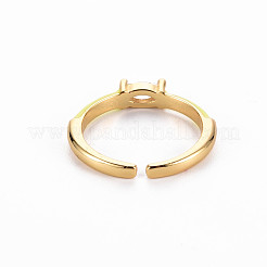 Anelli per polsini in ottone smaltato&nbsp;RJEW-T016-29J-NF