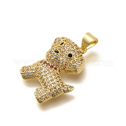 Pendenti in ottone placcato a cremagliera con micro pavè di zirconi smaltati&nbsp;KK-L226-032G-03