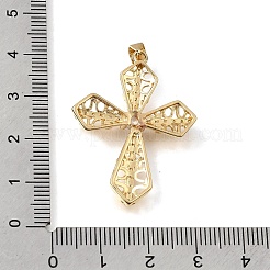 Pendenti in zirconi cubici trasparenti in micro pavè di ottone&nbsp;CU-CBA9883-05G-G