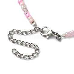 Set di 3 collane di perline e malocchio in smalto in lega di 3 colori&nbsp;NJEW-JN04355