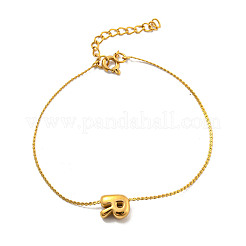 Bracelets à chaîne serpentine en acier inoxydable 304&nbsp;BJEW-H608-01G-R