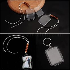 8 pendentif décoratif pour porte-badge en plastique&nbsp;HJEW-CA0001-19