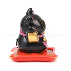 Figurines maneki-neko en plastique ABS alimentées à l'énergie solaire&nbsp;LS-DJEW-B017-01A-04