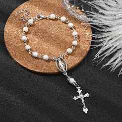 Bracciali con ciondoli incrociati in lega&nbsp;BJEW-TA00423-02