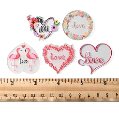 Pendenti acrilici a tema san valentino 10 pz 5 stili&nbsp;MACR-FS0001-40