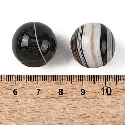 Perles sphériques en agate rubanée naturelle (teintes et chauffées)&nbsp;GG-D003-A04-01