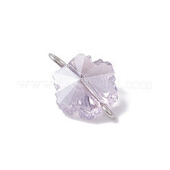 5 breloque connecteur en verre galvanisé 5 couleurs&nbsp;PALLOY-JF04337-02