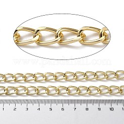Chaînes gourmettes à facettes taillées au diamant en aluminium d'oxydation&nbsp;CHA-H001-12KCG