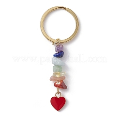 Porte-clés de puce de pierre précieuse de chakra&nbsp;KEYC-JKC00517