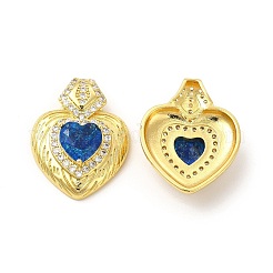 Placage en rack pendentifs en laiton et strass&nbsp;KK-H438-07G-05