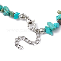 Collier de perles de copeaux de howlite naturelle&nbsp;NJEW-JN04615-07