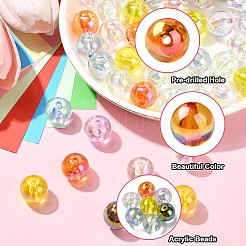 50 Stück transparente Acrylperlen&nbsp;OACR-CJ0002-14