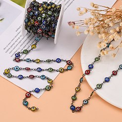 Tondo lampwork Brass Eye male catenine piatti fatti a mano&nbsp;CHC-P002-01B
