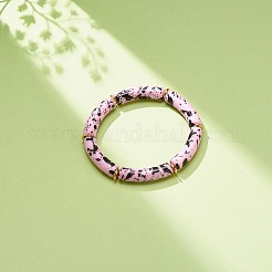 Braccialetto elastico con perline in tubo curvo acrilico&nbsp;BJEW-JB08443