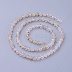 Oro naturale perle di quarzo rutilato fili&nbsp;X-G-F619-10A-4mm