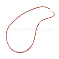 3 mm Punkrock-Rundhalsketten aus geflochtenem Lederband&nbsp;NJEW-JN05861-02