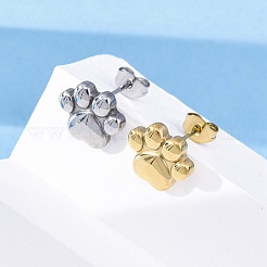 Pendientes de botón de acero inoxidable 304&nbsp;EJEW-C099-22G