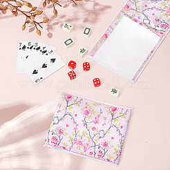 Custodia protettiva per carte da mahjong in plastica stampata con chinoiserie&nbsp;AJEW-WH0709-445A