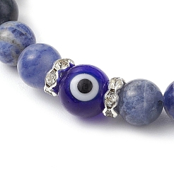 Bracelets extensibles en perles de sodalite naturelles pour femmes et hommes&nbsp;BJEW-JB11453