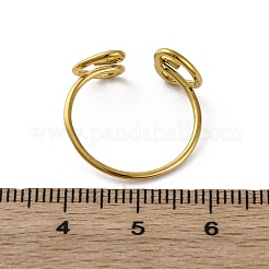 Anelli polsino aperto in acciaio inossidabile 304 a forma di cuore per donna&nbsp;RJEW-F174-07G